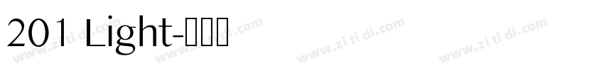 201 Light字体转换